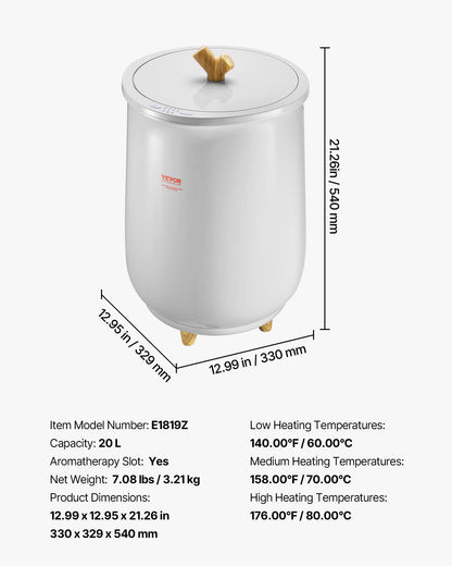 CloudWarmth Heated Towel Warmer Bucket